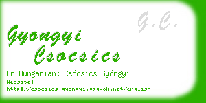gyongyi csocsics business card